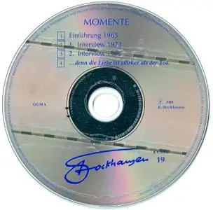 Karlheinz Stockhausen - Text-CD 19 - Momente 1963 (2008) {Stockhausen-Verlag}
