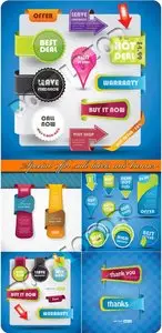 Special offer sale labels and banner stickers vector