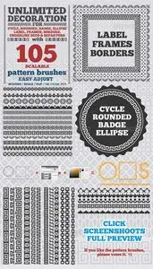 GraphicRiver 105 Borders Cycle Patterns Brushes for Illustrator