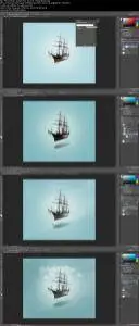 Photoshop Composition Tutorial - Flying Boat