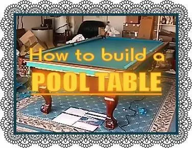 Woodworking Plans: How to Build a Pool Table