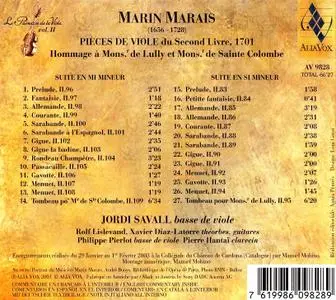 Jordi Savall - Marin Marais: Pieces de viole du Second Livre, 1701 (2003)