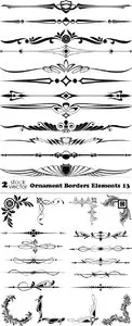 Vectors - Ornament Borders Elements 13