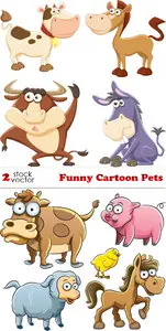 Vectors - Funny Cartoon Pets