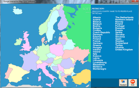 Europe Interactive Map Quiz 7.0