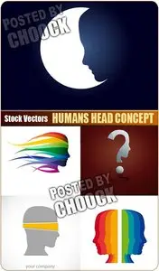 Humans head concept - Stock Vector