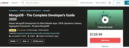 MongoDB - The Complete Developer's Guide 2020