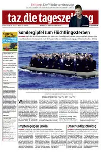 Tageszeitung TAZ vom 22 April 2015