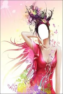Templates ''Beautiful Lady'' for Photoshop
