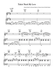 Takin back my love - Enrique Iglesias (Piano-Vocal-Guitar (Piano Accompaniment))