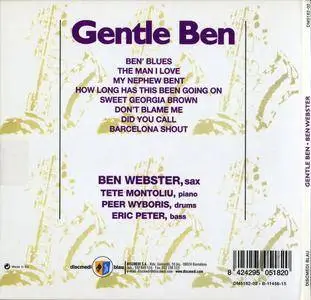 Ben Webster & Tete Montoliu Trio - Gentle Ben (1972) Remastered Reissue 2015