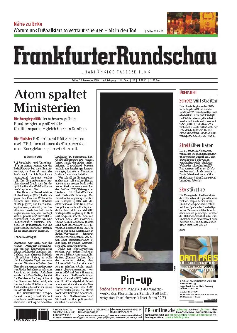 Frankfurter Rundschau vom 13. November 2009