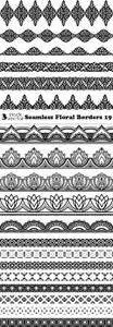 Vectors - Seamless Floral Borders 19