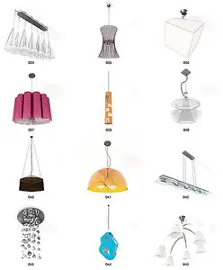 3d models collection of interior lamps (Evermotion ArchModels) vol.28