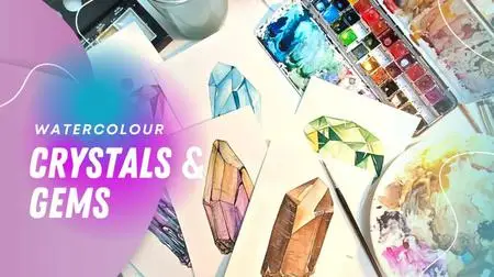 Watercolor Crystals & Gems Made Easy