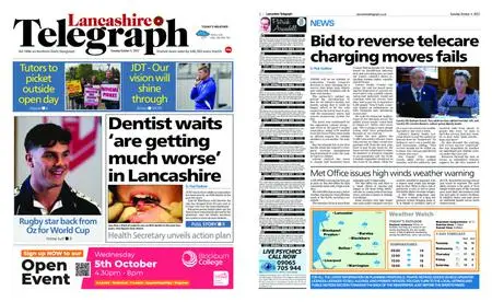 Lancashire Telegraph (Blackburn, Darwen, Hyndburn, Ribble Valley) – October 04, 2022