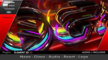 Neon Glass Audio React Logo - Project for After Effects (VideoHive)