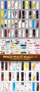 Stock Vector - Modern Website Headers 10