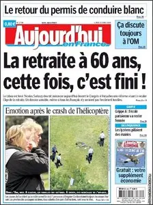 Aujourd'hui en France, Lundi 22 Juin 2009.