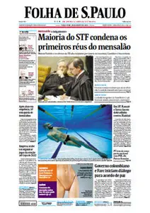 Jornal Folha de São Paulo - 28 de agosto de 2012 - Terça