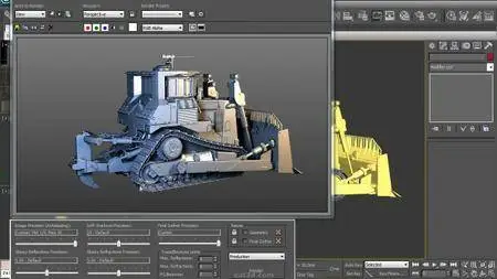 The Dozer - Part 1 - Building & Rendering a High Poly Dozer in 3ds Max