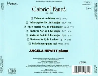 Angela Hewitt - Gabriel Faure: Piano Music (2013)