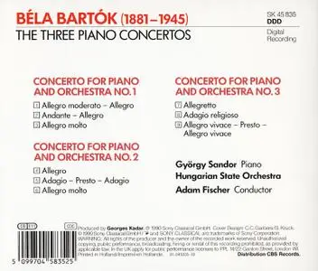György Sandor - Bartók: The Three Piano Concertos (1990)