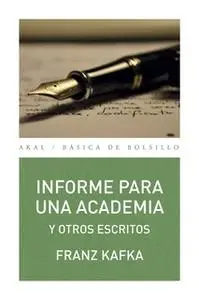 «Informe para una academia» by Franz Kafka