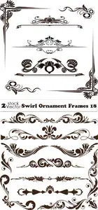 Vectors - Swirl Ornament Frames 18