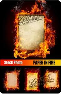 Paper on fire - UHQ Stock Photo