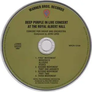 Deep Purple & The Royal Philharmonic Orchestra - Concerto For Group And Orchestra (1969) [2008, Japan, WPCR-13109]