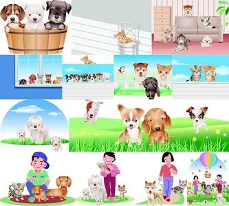 Little Kindom of Cats and Dogs in Coreldraw
