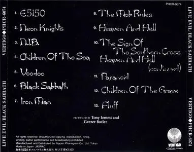 Black Sabbath - Live Evil (1982) [Japanese Ed.]