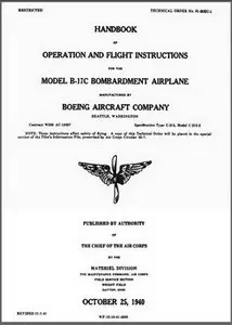 B-17 handbook or operation and flight instructions for the model B-17C bombardment airplane
