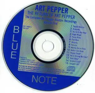 Art Pepper - The Return Of Art Pepper - The Complete Art Pepper Aladdin Recordings, Vol. 1 (1957) {Blue Note 46863 rel 1988}