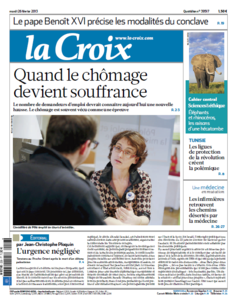 La Croix - Mardi 26 Février 2013