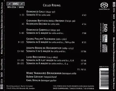 Mime Yamahiro Brinkmann, Karl Nyhlin, Björn Gäfvert - Cello Rising: from degli Antonii to Boccherini (2016)