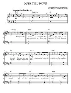 Dusk Till Dawn - ZAYN feat. Sia (Easy Piano)