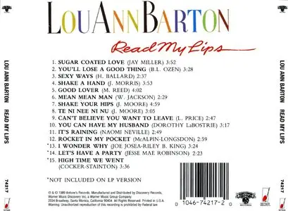 Lou Ann Barton - Read My Lips - 1989