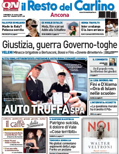 Il Resto Del Carlino + Il Resto Del Carlino Sport de 18.10.2009