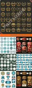 Labels stickers and badges collection vector 6