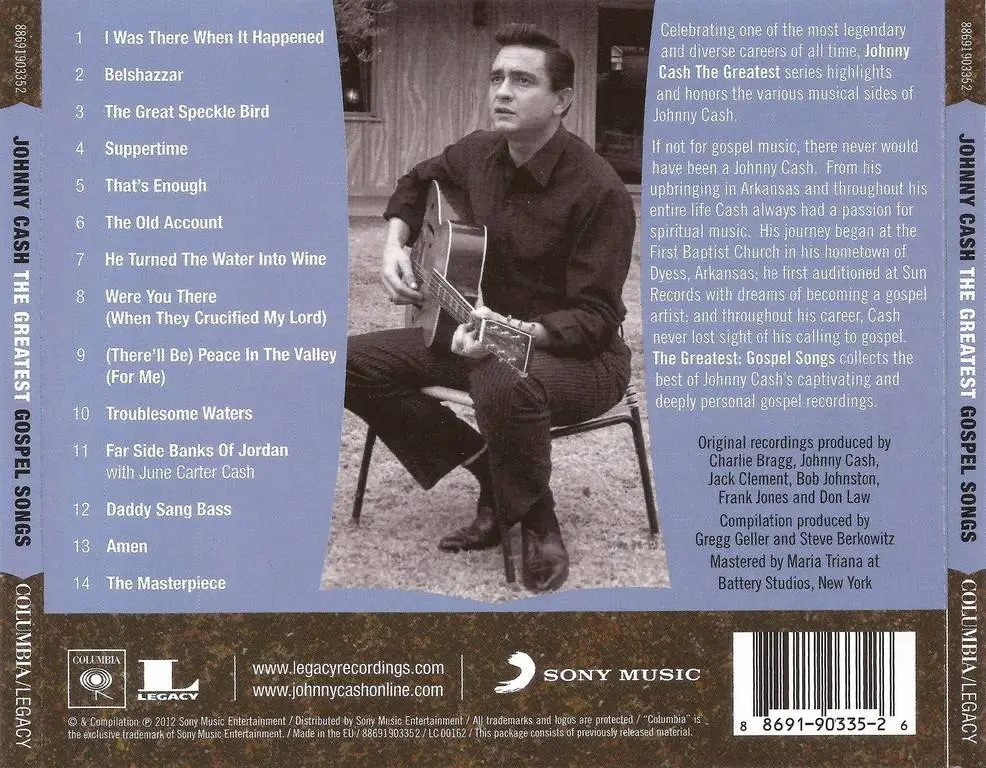 Johnny cash personal jesus. Johnny Cash Gospel. Джонни кэш песни. Great Gospel Songs CD. The Greatest Hits album the best of Johnny Cash.