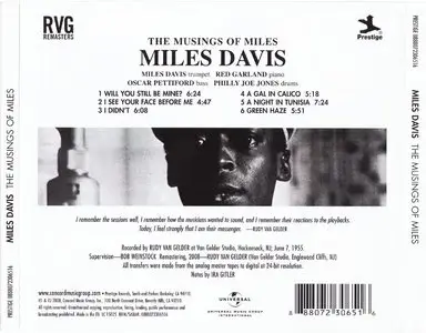 Miles Davis - The Musings Of Miles (1955) {2008 Prestige RVG Remasters Series}