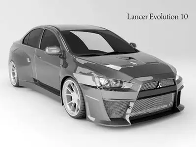 Lancer Evolution 10 3D Max Model