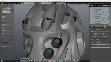 Modeling a Sci-Fi Helmet in Blender (2014)