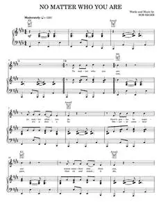 No Matter Who You Are - Bette Midler, Bob Seger (Piano-Vocal-Guitar)