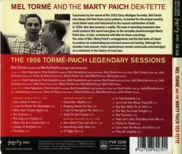 Mel Torme and The Marty Paich Dek-Tette - The 1956 Torme-Paich Legendary Sessions (1956) {Fresh Sound Records rel 2006}