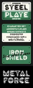 Steel Plate - Display Font 6ES4S8K