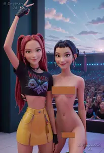 Mira, Zoey, Rumi, KPop Demon Hunters (AI Generated)