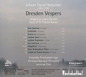 Jarosław Thiel, Wrocław Baroque Orchestra, Ensemble Polyharmonique - Johann David Heinichen: Dresden Vespers (2022)